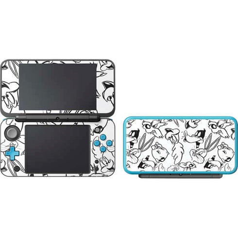 Looney Tunes Looney Squad Black and White Grid Nintendo 2DS XL (2017) Skin